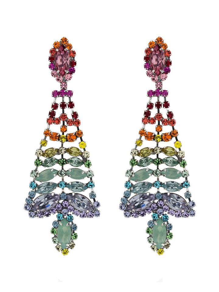 Dannijo Lala Rainbow Chandelier Earrings - Metallic