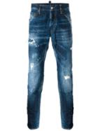 Dsquared2 Cool Guy Paint Splatter Jeans, Men's, Size: 48, Blue, Cotton/spandex/elastane/polyester