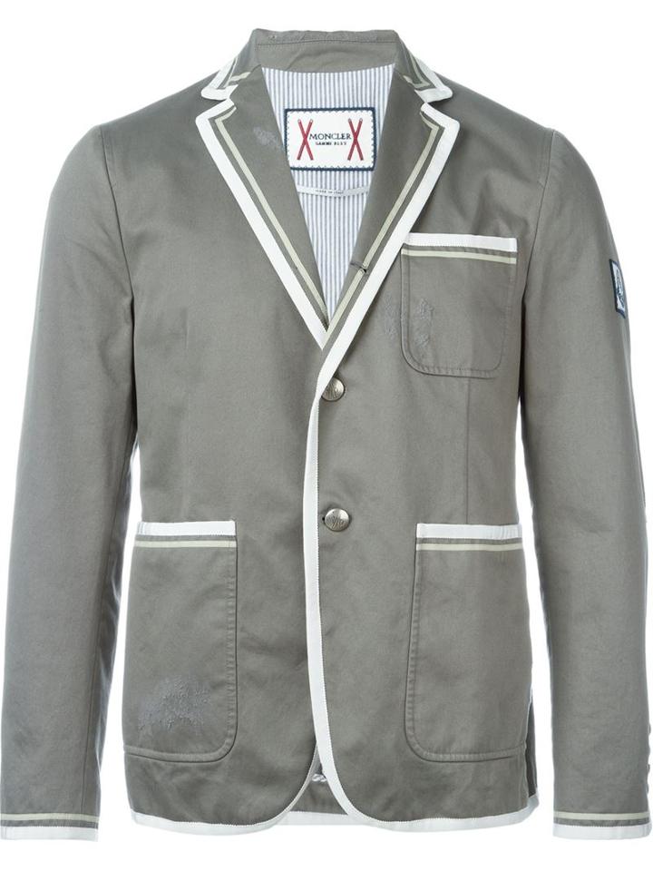 Moncler Gamme Bleu Contrast Trim Blazer
