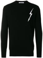 Givenchy Lightning Bolt Knit Sweater - Black