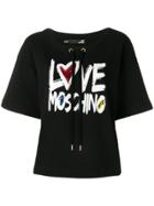 Love Moschino Drawstring Neck Knitted Top - Black