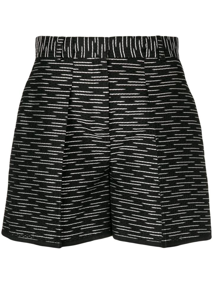 Victoria Victoria Beckham Patterned Shorts - Black