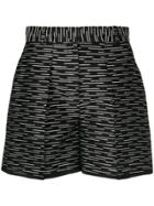 Victoria Victoria Beckham Patterned Shorts - Black