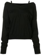 Maison Margiela Cold Shoulder Sweater - Black