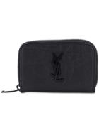 Saint Laurent Logo Plaque Wallet - Black