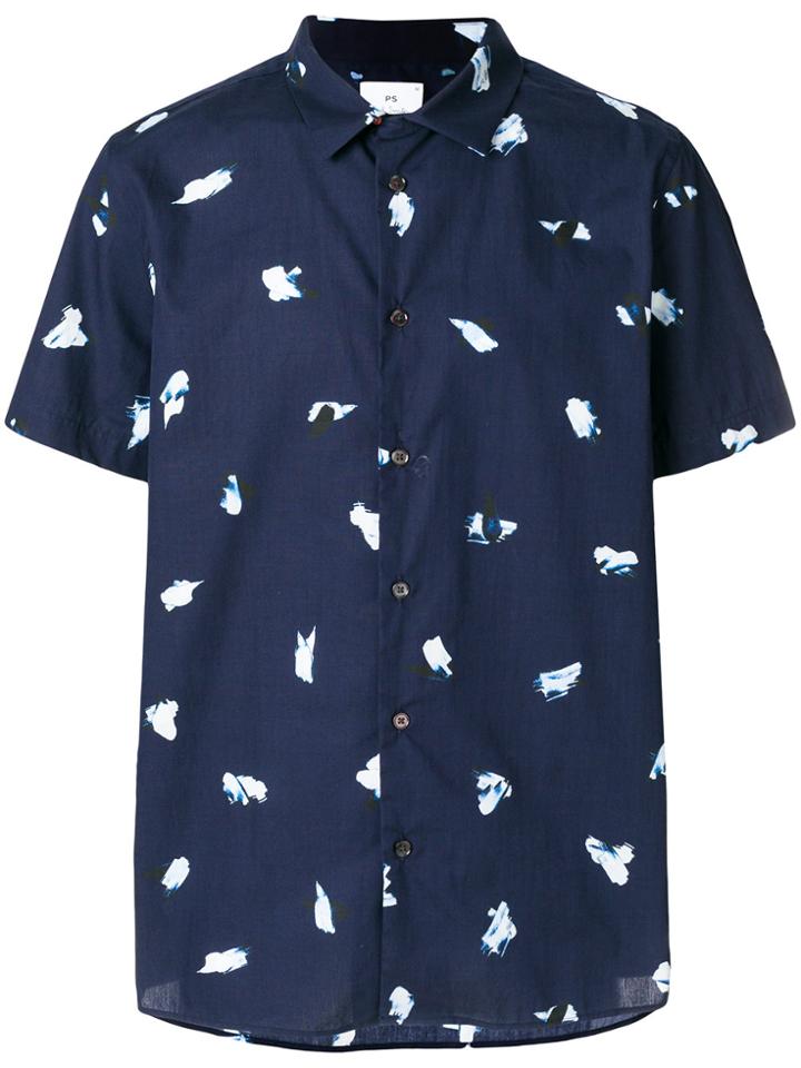 Ps By Paul Smith Shortsleeved Printed Shirt - Blue