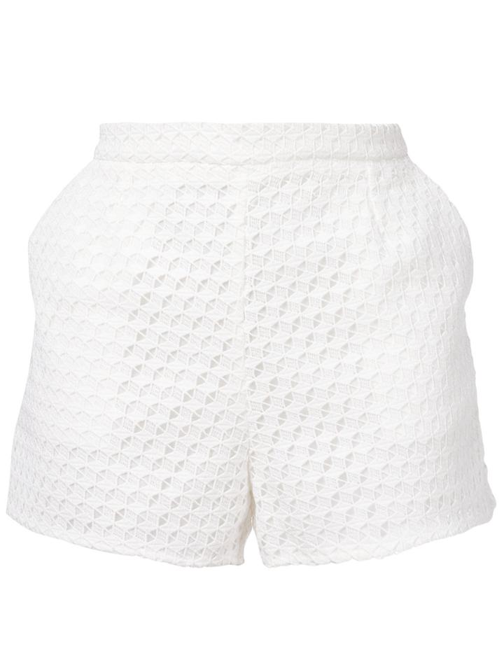 Ermanno Ermanno Textured Beach Shorts - White