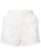 Ermanno Ermanno Textured Beach Shorts - White