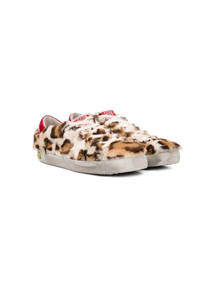 Golden Goose Kids Teen Superstar Faux Leopard Fur Sneakers - Neutrals