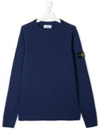 Stone Island Junior Logo Patch Sweater - Blue
