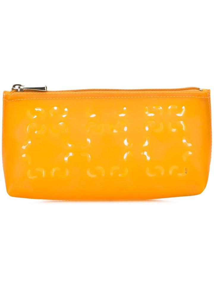Coccinelle Laser-cut Pouch - Yellow