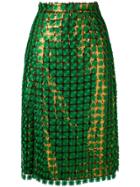 Marco De Vincenzo Sequin Skirt - Green