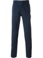 Etro Chino Trousers, Men's, Size: 46, Blue, Cotton/spandex/elastane