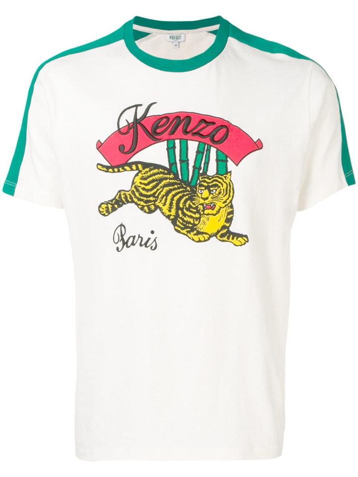 Kenzo Jumping Tiger Logo T-shirt - Neutrals