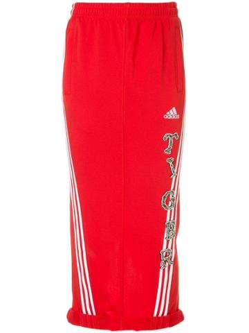 Tiger In The Rain Reconstructed Adidas Skirt - Red