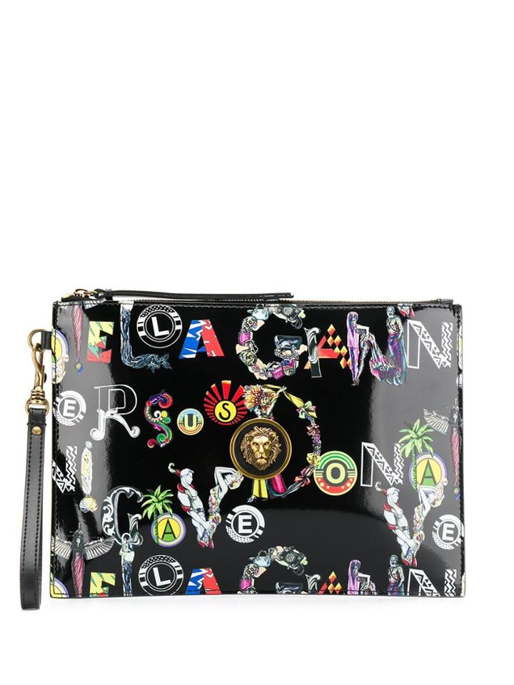 Versus Printed Clutch Bag - Black