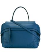 Tod's Studded Tote, Women's, Blue, Leather