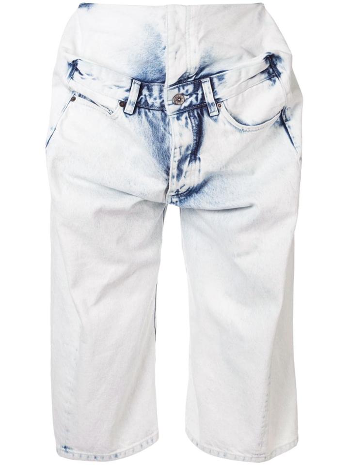 Y/project Pop-up Denim Shorts - Blue