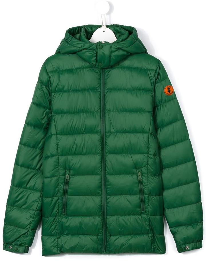 Save The Duck Kids Padded Coat, Boy's, Size: 14 Yrs, Green