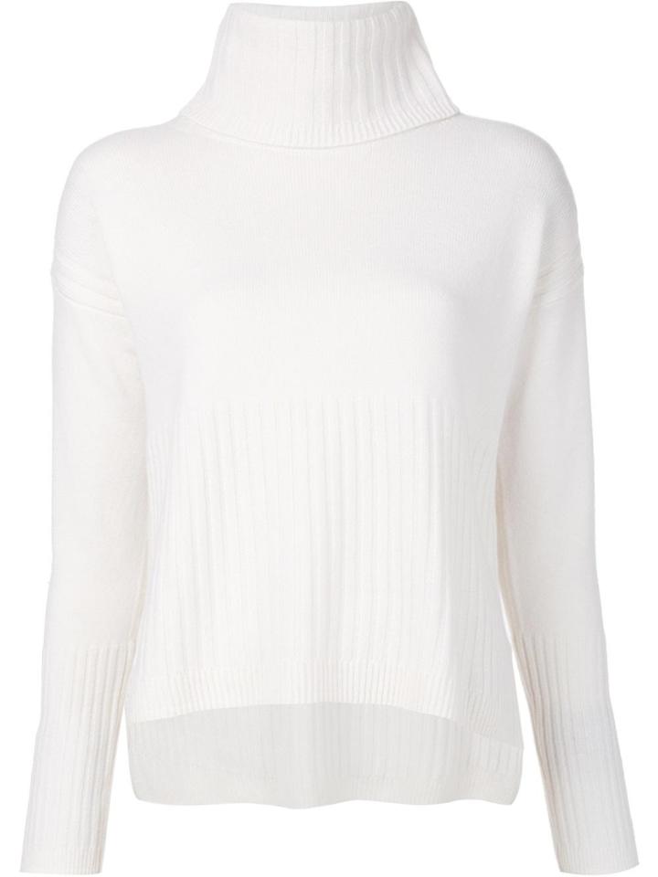Derek Lam 10 Crosby Turtleneck With Rib Detail - White
