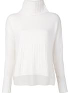 Derek Lam 10 Crosby Turtleneck With Rib Detail - White