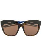 Balenciaga Eyewear Oversized Tortoiseshell Sunglasses - Brown