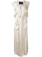 Kitx Sleeveless Trench Coat, Women's, Size: 8, White, Silk Satin