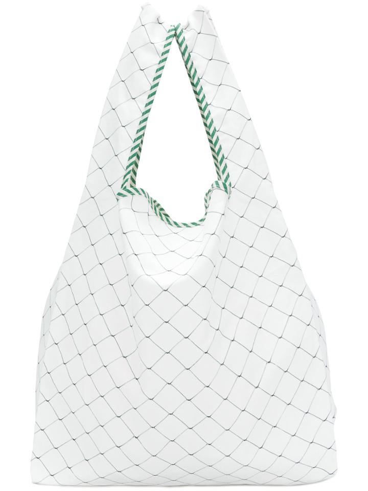 Walk Of Shame Wire Print Large Tote Bag - White