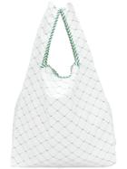 Walk Of Shame Wire Print Large Tote Bag - White
