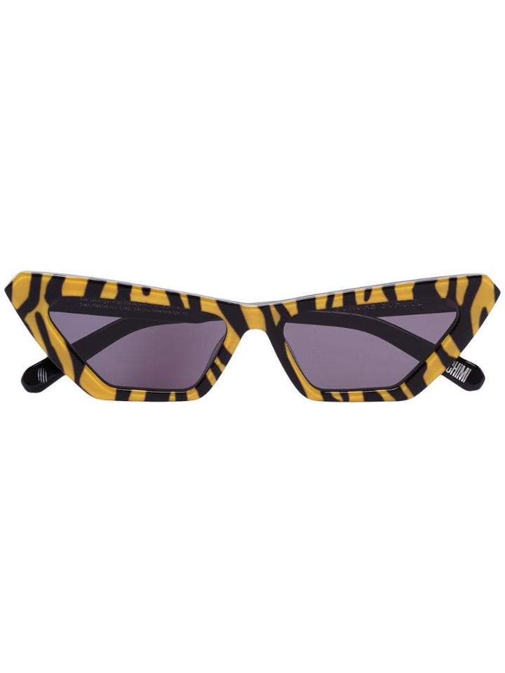 Chimi Tiger-print Cat-eye Sunglasses - Yellow