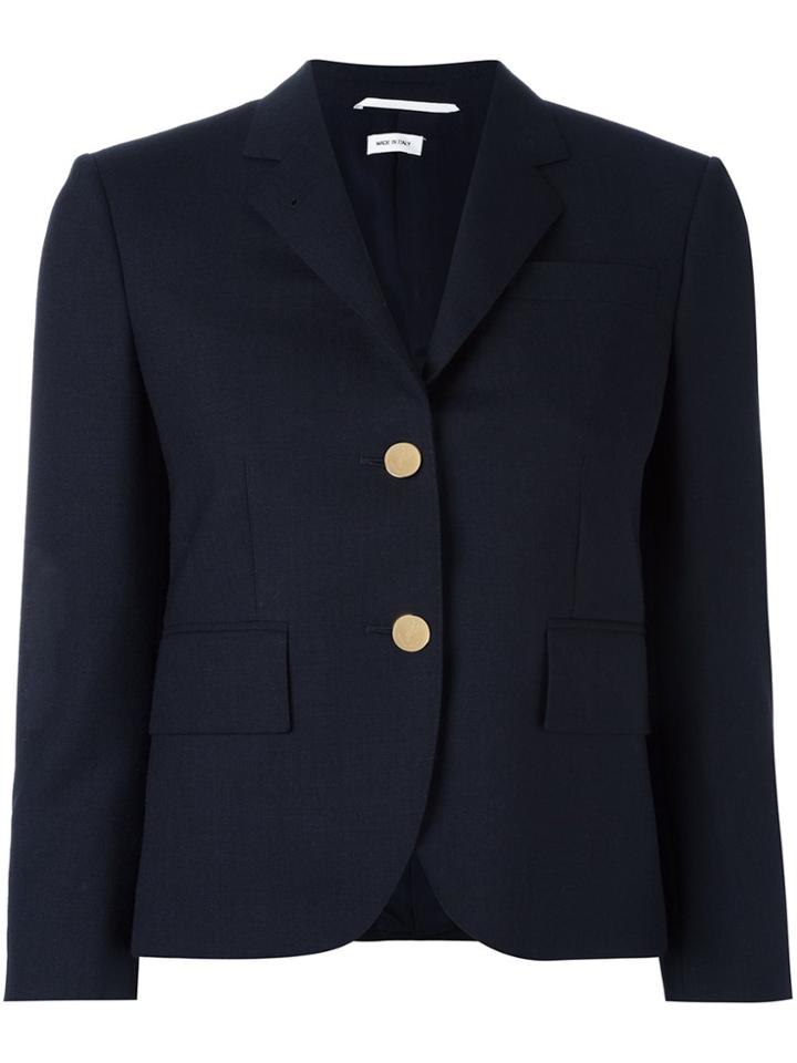 Thom Browne Classic Single Breasted Sport Coat In Navy 2-ply Wool