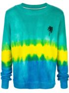 The Elder Statesman Tie-dye Palm Tree Cashmere Jumper - Green