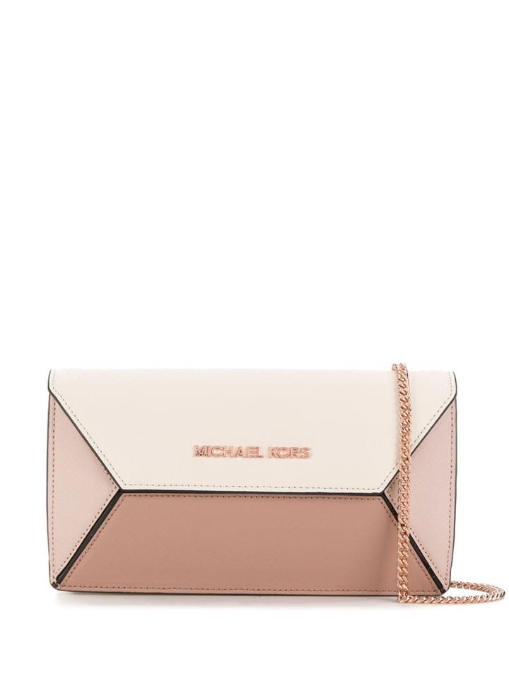 Michael Kors Prism Colour-block Clutch - Neutrals