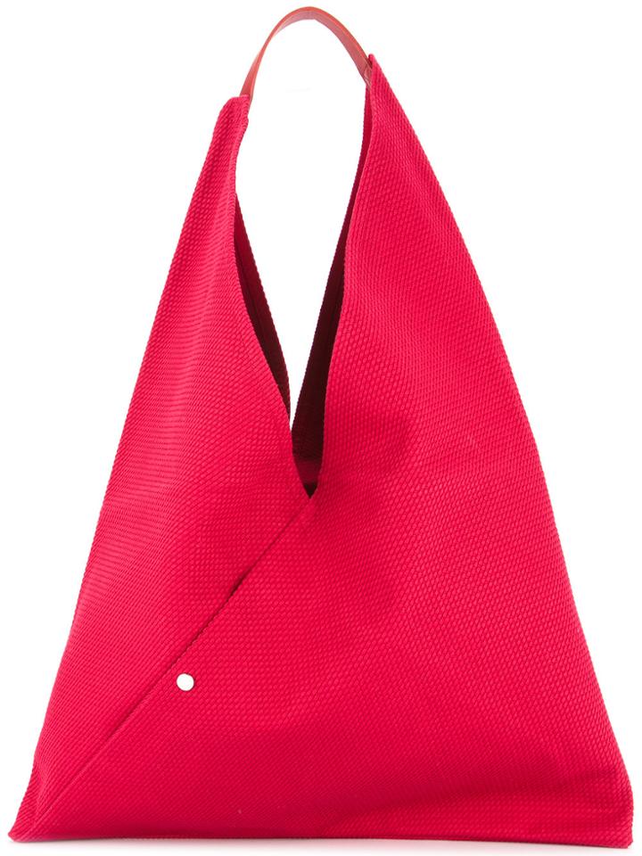Cabas Triangle Shaped Tote - Red