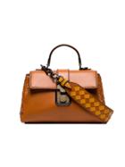 Bottega Veneta Orange Piazza Small Nappa Leather Shoulder Bag
