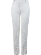 Uma Raquel Davidowicz Wrinkled Trousers, Women's, Size: 46, White, Polyester/spandex/elastane