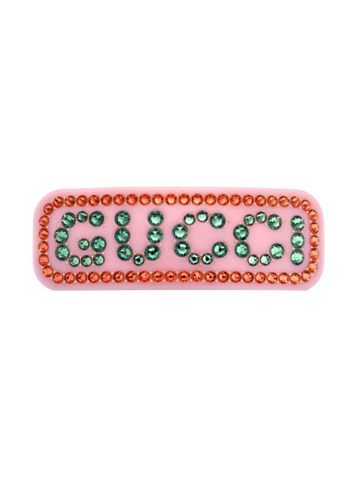 Gucci Fermaglio Per Capelli Motivo Gucci - Pink