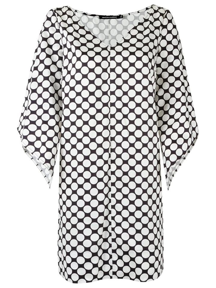 Reinaldo Lourenço Printed Dress, Women's, Size: 38, White, Cotton
