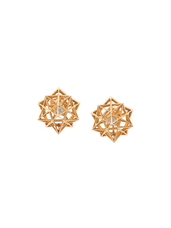 John Brevard 'framework' Diamond Stud Earrings