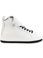 Armani Jeans Lace-up Hi-top Sneakers - White