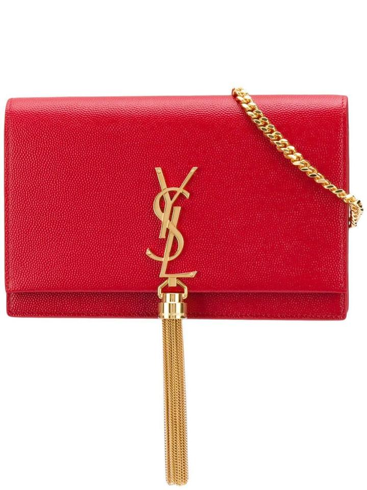 Saint Laurent Small Kate Crossbody Bag - Red