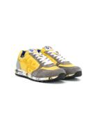 Premiata Kids Graphic Lace Up Sneakers - Yellow