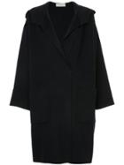 Cyclas Hooded Oversized Coat - Blue