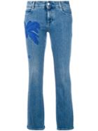 Stella Mccartney - Palm Tree Kick Jeans - Women - Cotton/spandex/elastane - 26, Women's, Blue, Cotton/spandex/elastane