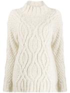 Snobby Sheep Cable Knit Jumper - Neutrals