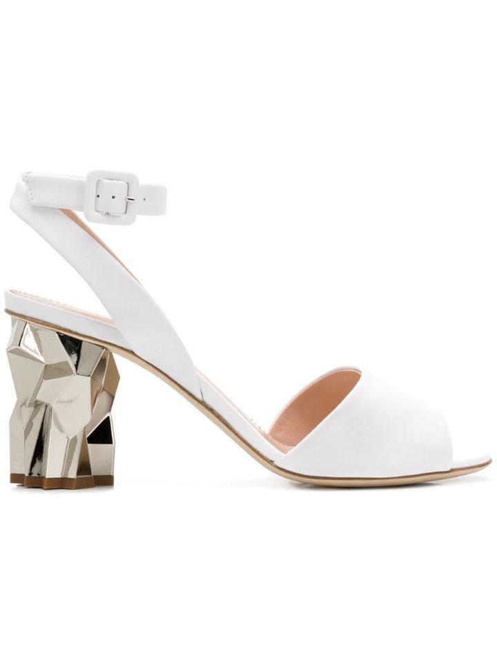 Giuseppe Zanotti Sculpted Heel Sandals - White