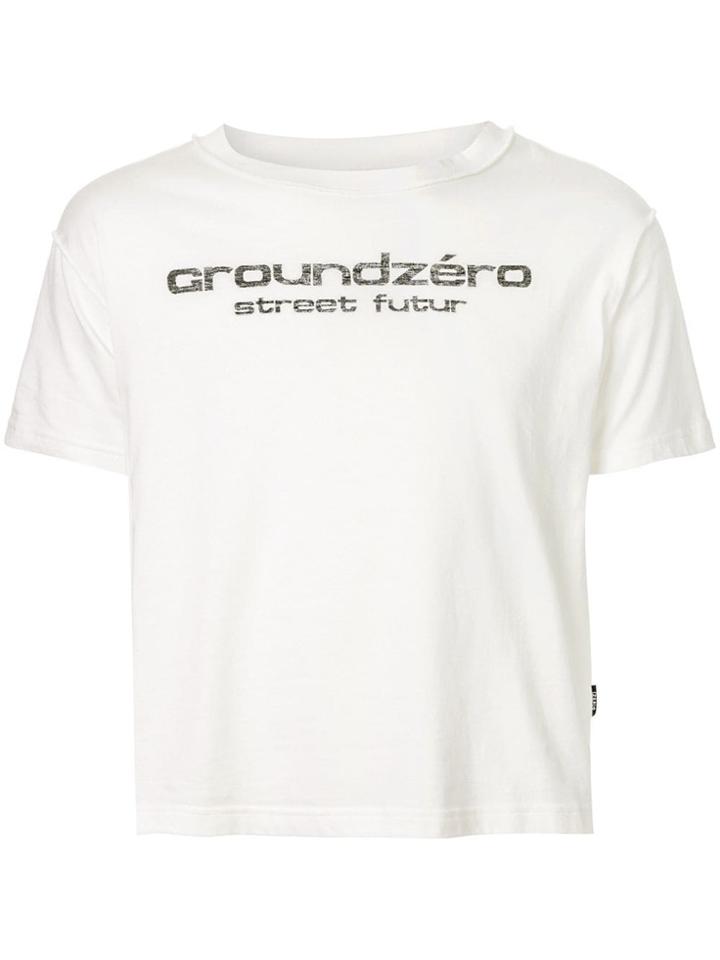 Ground Zero Logo Print T-shirt - White