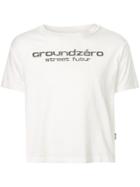 Ground Zero Logo Print T-shirt - White