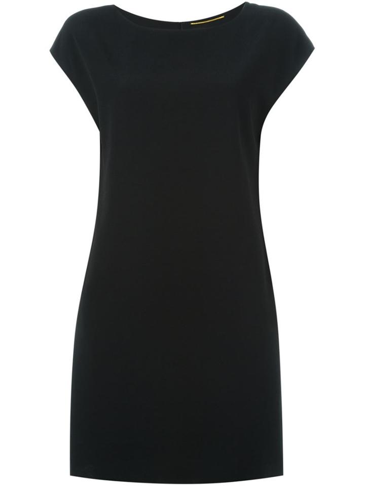 Saint Laurent Short Shift Dress, Women's, Size: 42, Black, Viscose/silk