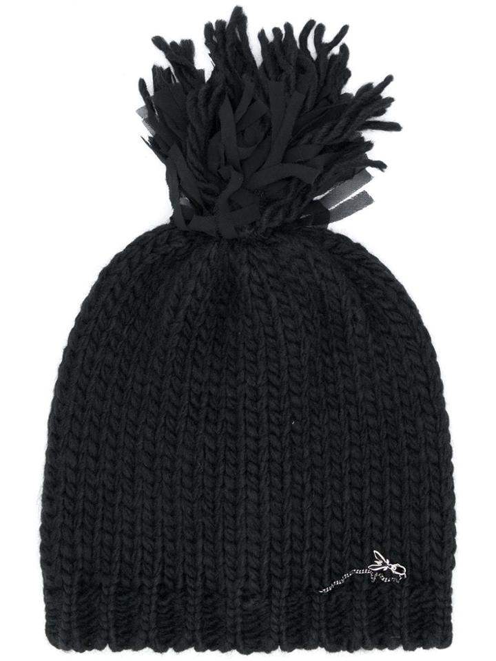 Patrizia Pepe Knitted Beanie - Black